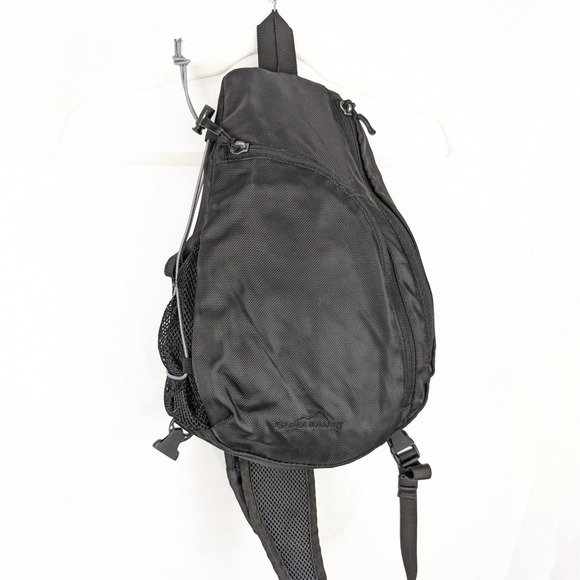Eddie Bauer Sling Bag Backpack Black One Strap Travel Day Hiking Active Shoulder - Picture 1 of 9